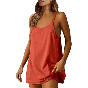 ANRABESS Women Athletic Dress Summer Tennis Workout Active Sports Mini Romper Dress Built in Shor... | Amazon (US)