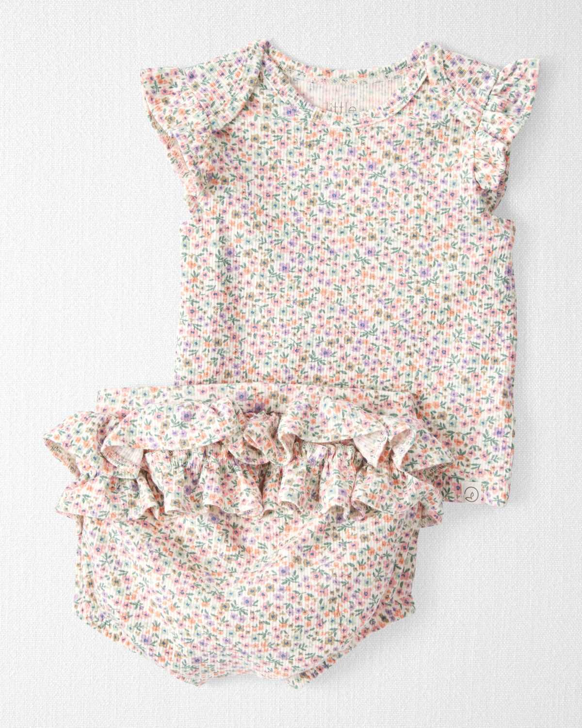 Baby 2-Piece Organic Cotton Rib Floral-Print Set - Little Planet | Carter's | Carter's Inc