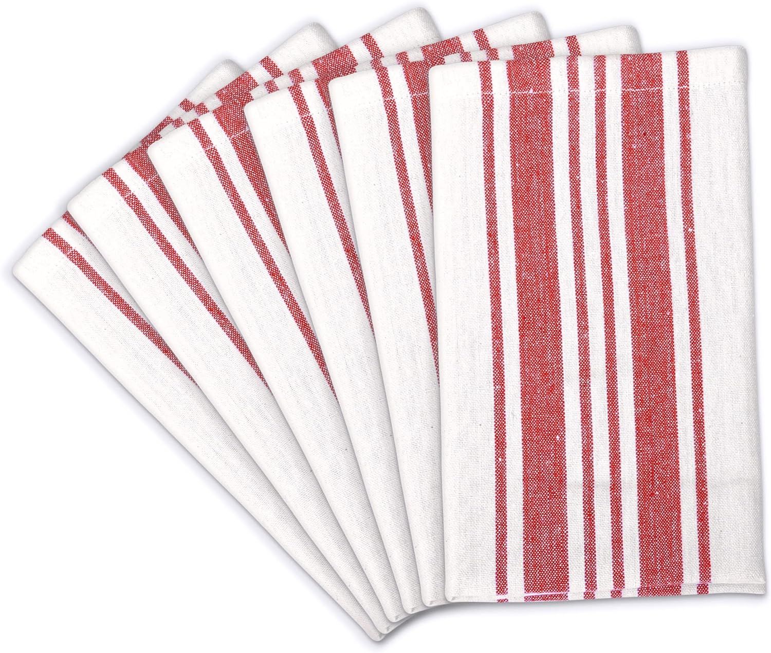 All Cotton and Linen Farmhouse Napkins Pack of 6 - 100% Cotton Napkins 18X18- Striped Napkins Clo... | Amazon (US)