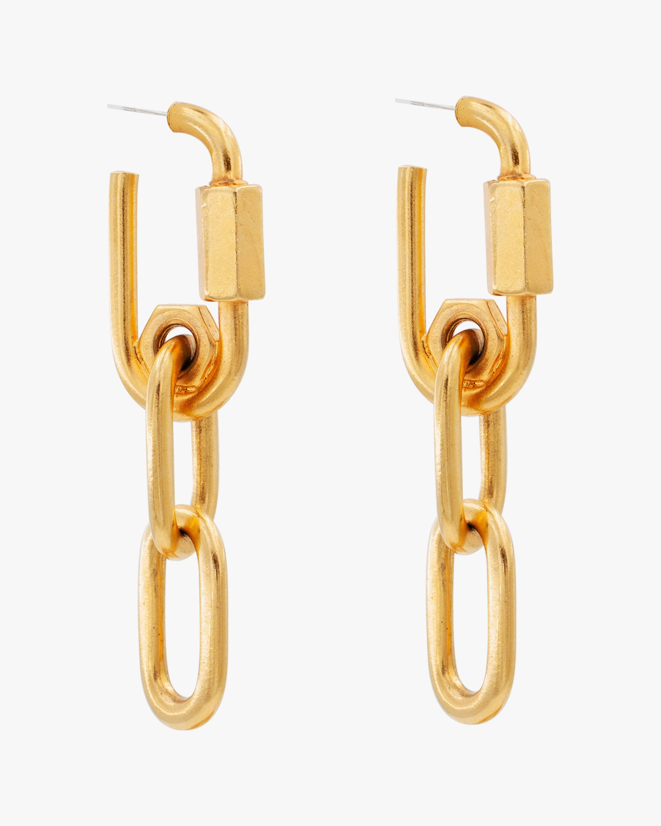 Screw Link Drop Earrings | Olivela