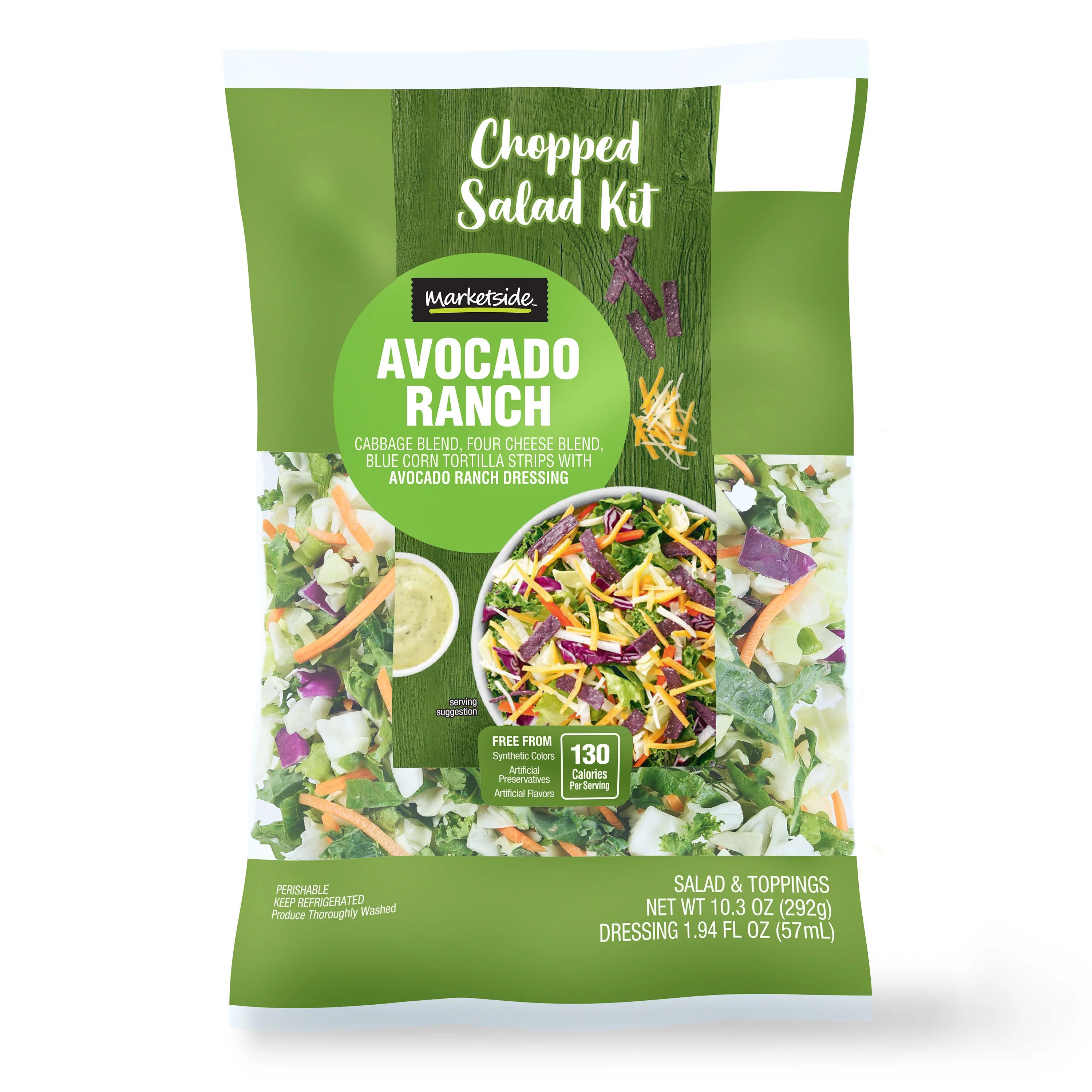 Marketside Avocado Ranch Chopped Salad Kit, 10.3 oz - Walmart.com | Walmart (US)