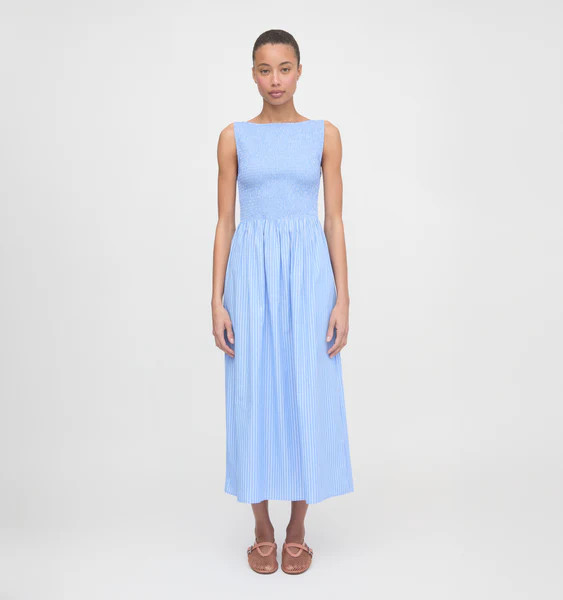 The Cosima Nap Dress - Blue Stripe | Hill House Home US