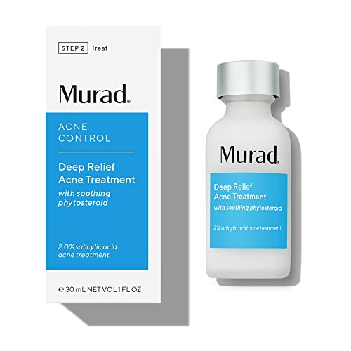 Murad Deep Relief Acne Treatment - Acne Control Max Strength 2% Salicylic Acid, Healing Treatment for Deep, Uncomfortable Acne, 1 Fl Oz | Amazon (US)