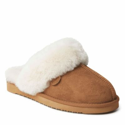 Dearfoams Women's Fireside By Sydney Genuine Shearling Scuff Slipper | Macy's