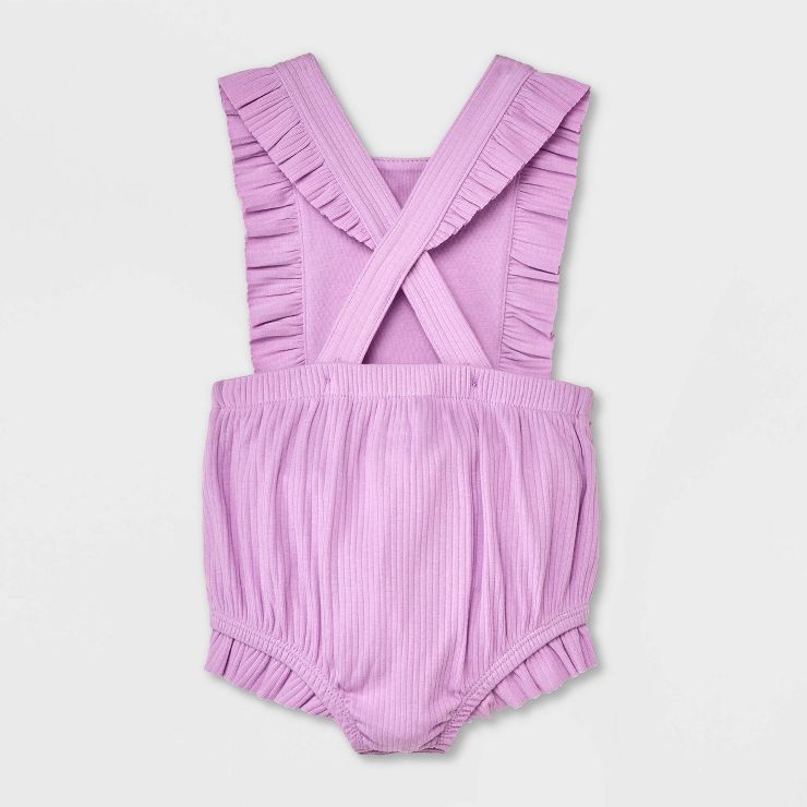 Baby Girls' Solid Ruffle Romper - Cat & Jack™ | Target