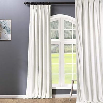 HPD Half Price Drapes VPCH-110602-108-FP Signature Pleated Blackout Velvet Curtain (1 Panel), 25 ... | Amazon (US)