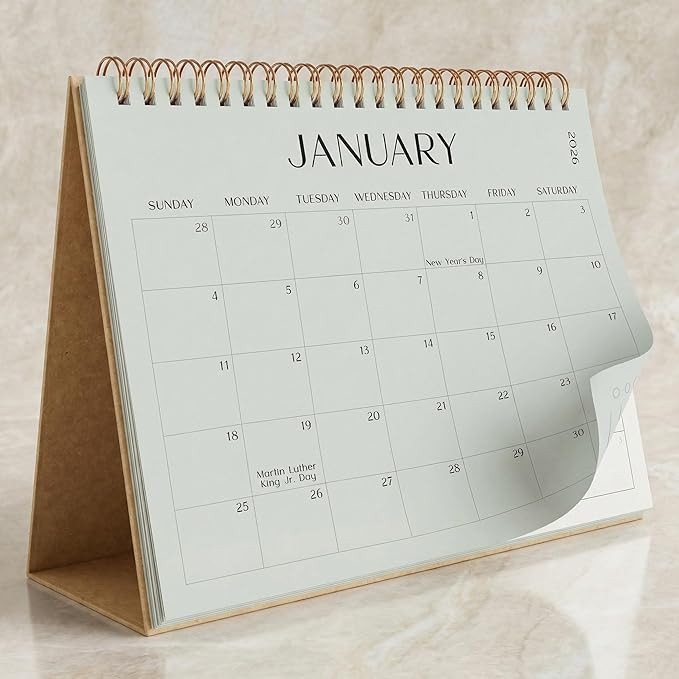 Aesthetic Desk Calendar 2026-2027 - Runs from January 2026 until July 2027 - Beautiful Small 26-2... | Amazon (US)