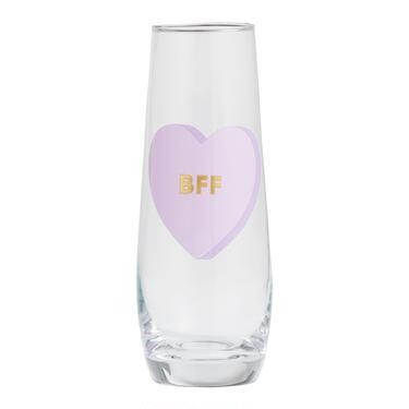 Purple BFF Sweetheart Stemless Champagne Flute | World Market