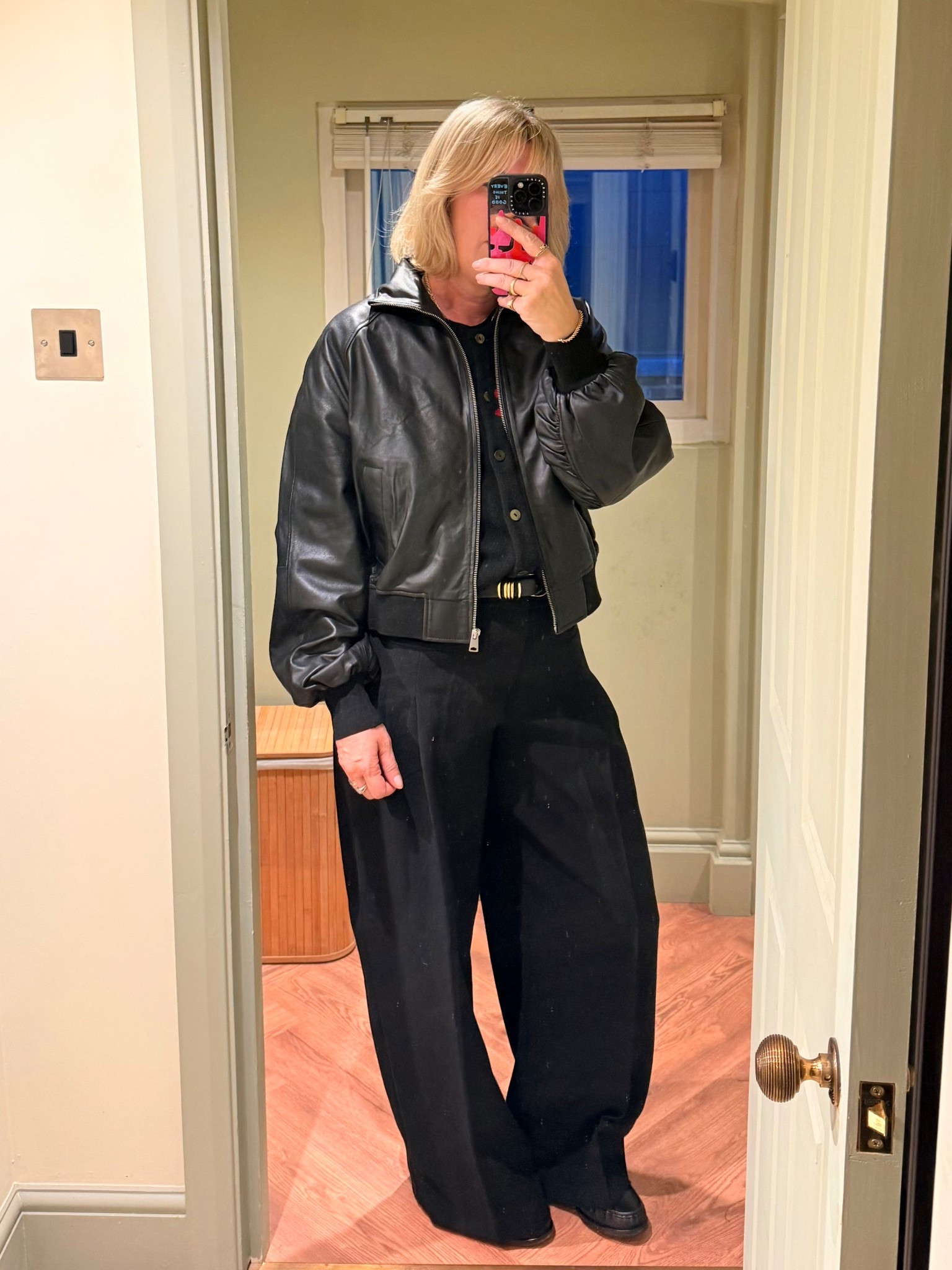 All saints jacket an Aligne trousers 