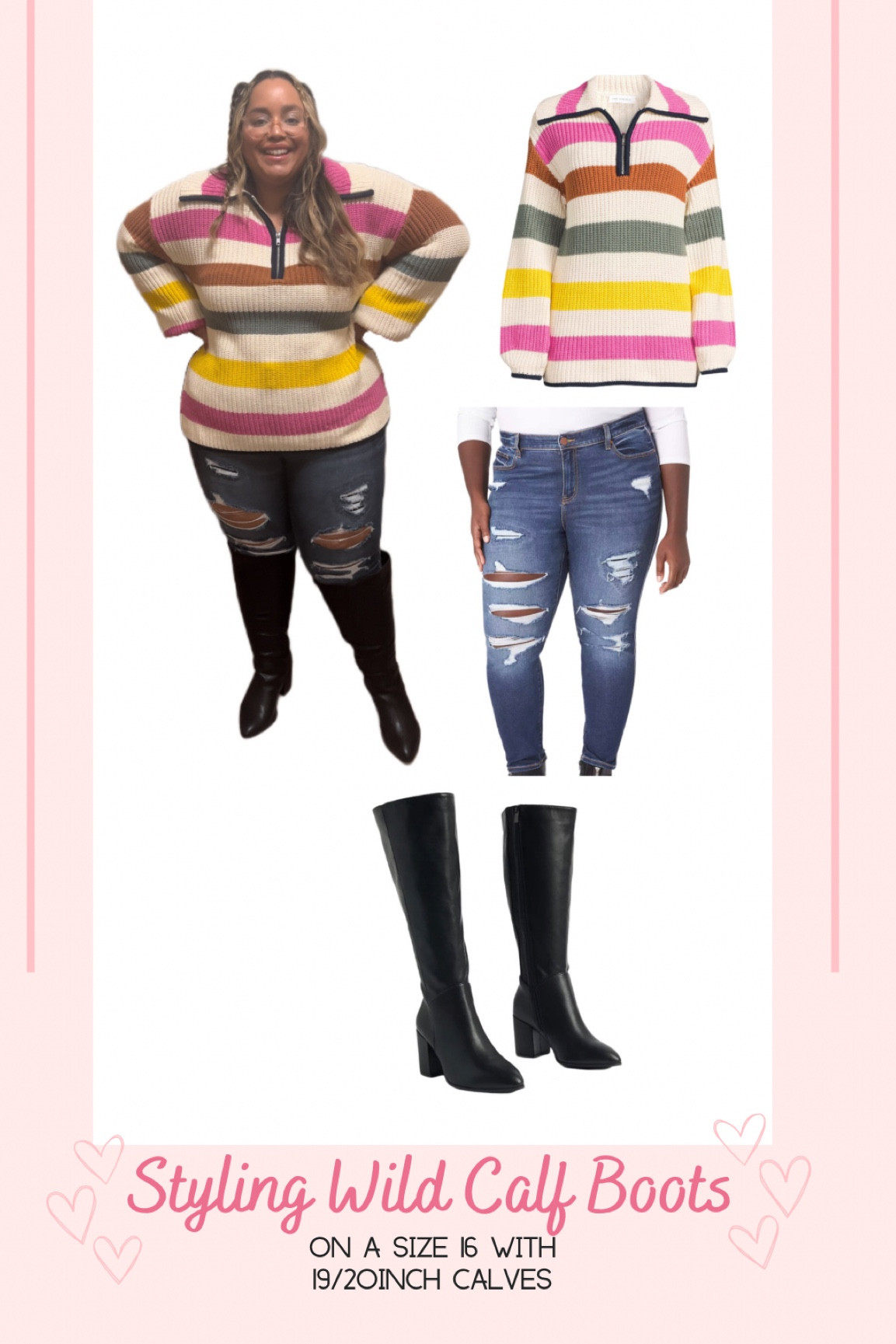 Styling wide calf boots! Plus size fall outfit inspire on a size 16! 
Top- XXL
Jeans- 16 
Boots-8.5 (linked in my bio)

#LTKSeasonal #LTKcurves #LTKstyletip