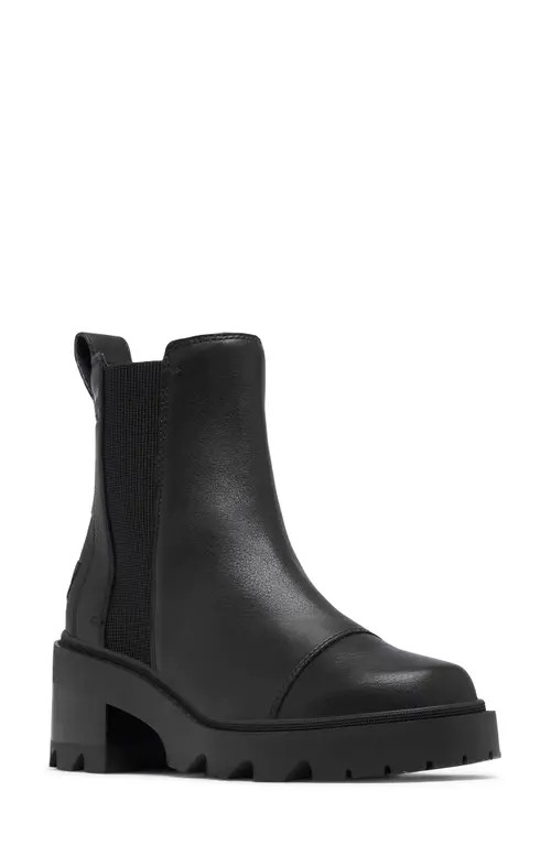 SOREL Joan Now Waterproof Chelsea Boot in Black/Black at Nordstrom, Size 5.5 | Nordstrom