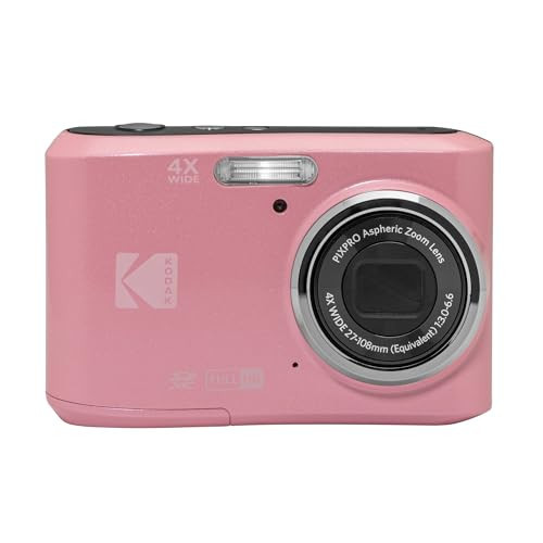 Kodak PIXPRO FZ45 Friendly Zoom 16MP 1080p Full HD Digital Camera with 4X Optical Zoom and 27mm Wide Angle Lens (Pastel Pink) | Amazon (US)