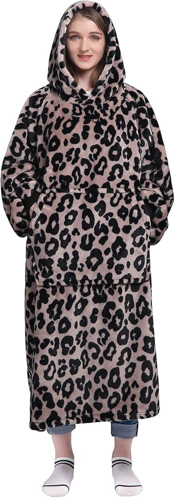 Waitu Wearable Blanket Sweatshirt Gifts for Women and Men, Warm and Cozy Blanket Hoodie, Thick Fl... | Amazon (US)
