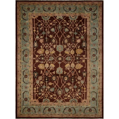 One-of-a-Kind Maffeo Hand-Knotted 2010s Red/Ivory 10'4" x 13'10" Wool Area Rug | Wayfair North America