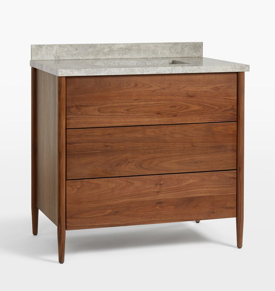 Shaw 36" Walnut Single Vanity | Rejuvenation