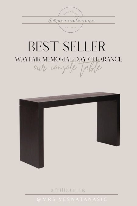 Our entryway console table is $255 on sale! The best price I have seen yet! 

Wayfair, clearance, memorial day sale, Wayfair Memorial Day Clearance, sale alert, home, console table, entryway table, 

#LTKhome #LTKsalealert #LTKstyletip
