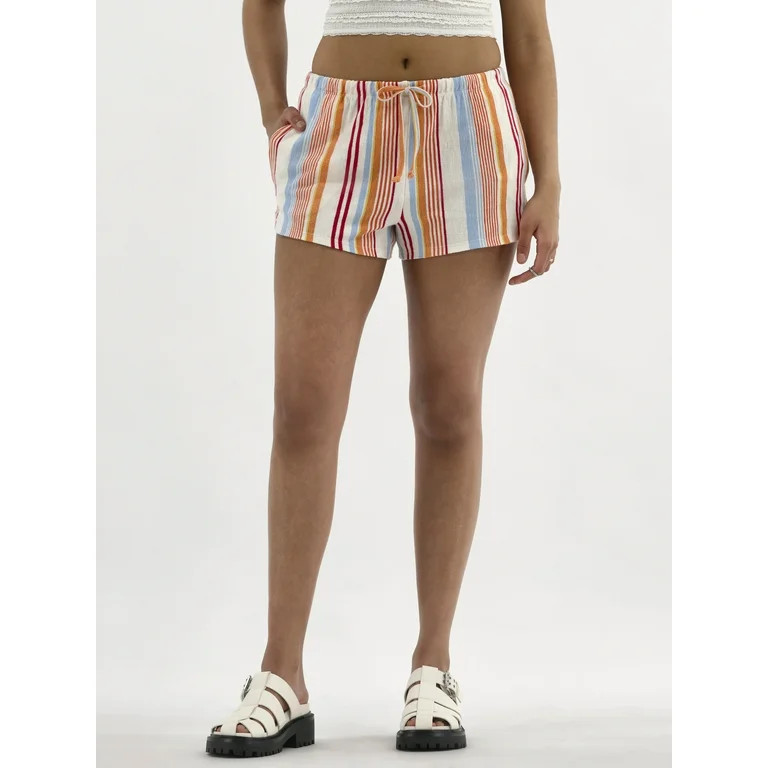 No Boundaries Striped Baja Shorts, 2.5'' Inseam, Women's | Walmart (US)