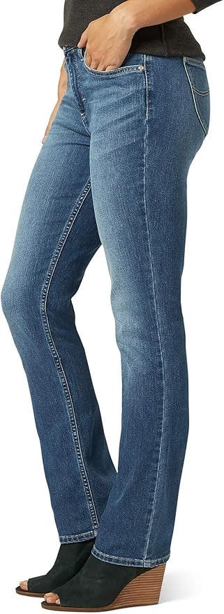 Lee Women’s Instantly Slims Classic Relaxed Fit Monroe Straight Leg Jean | Amazon (US)