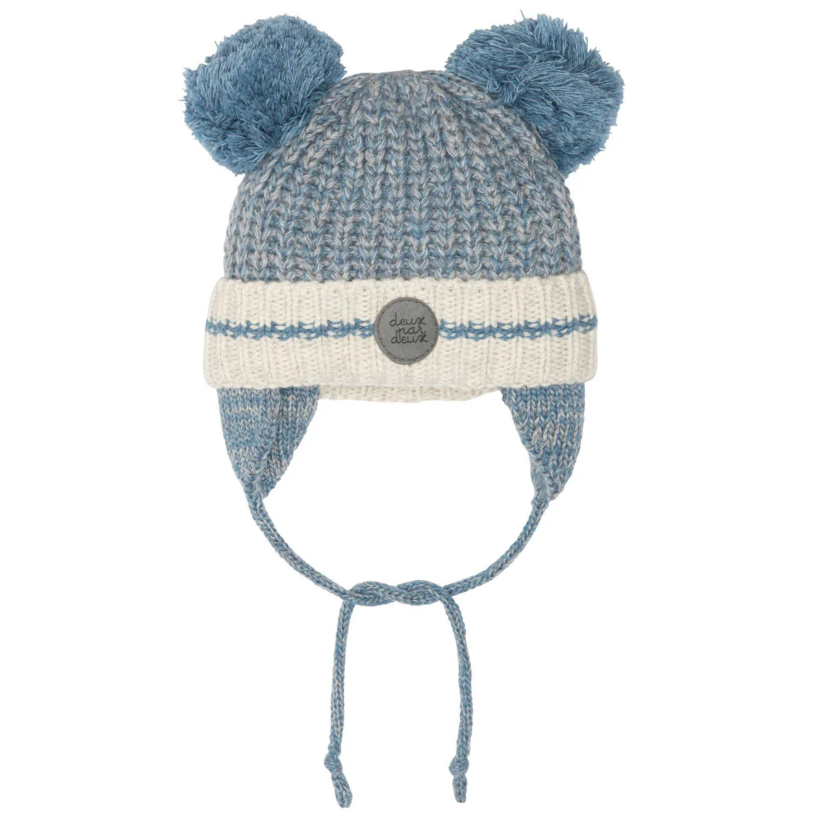 Baby Earflap Winter Hat Blue | Deux par Deux Childrens Designer Clothing