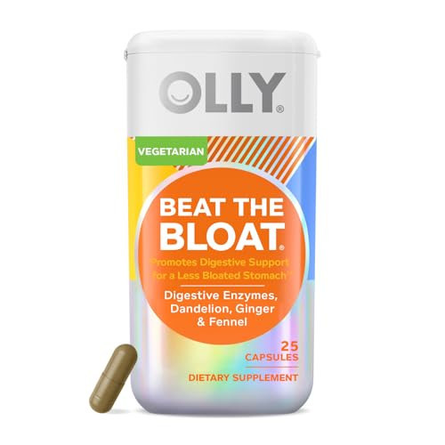 OLLY Beat The Bloat Capsules, Digestive Support Enzymes, Supplement for Women - 25 Count | Amazon (US)