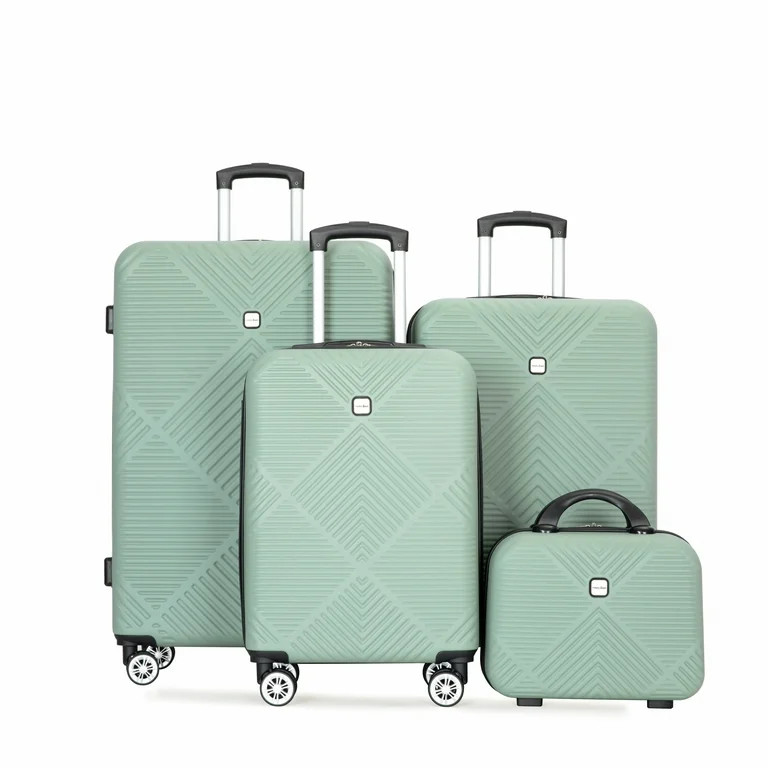 Tripcomp Luggage Sets 4 Piece Suitcase Set (14/20/24/28)Hardside Suitcase with Spinner Wheels Lig... | Walmart (US)