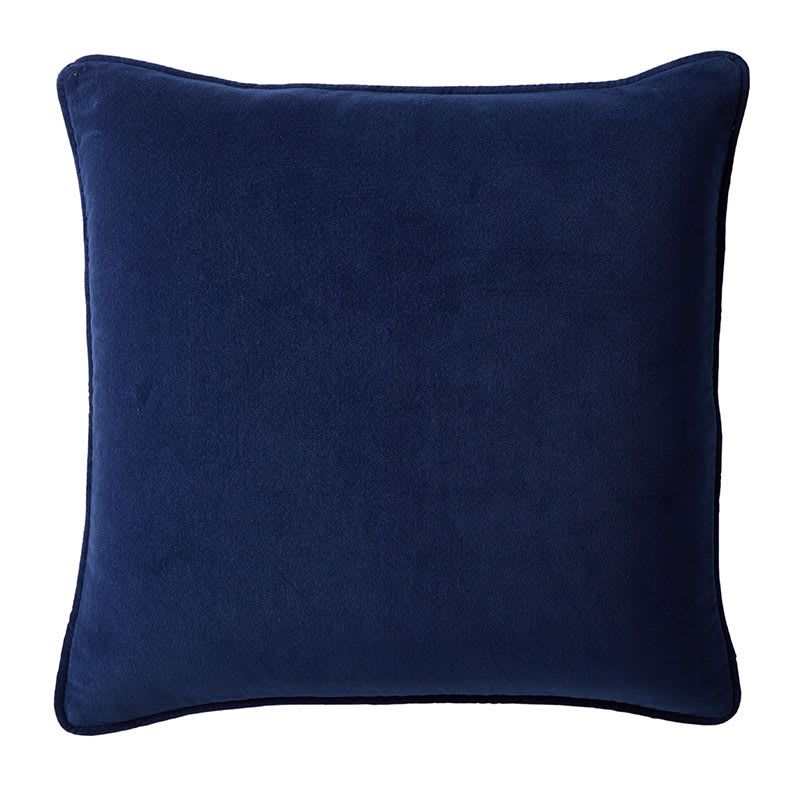 Cotton Velvet Pillow Cover - Classic Navy - Blue, Size S26 | The Company Store | The Company Store