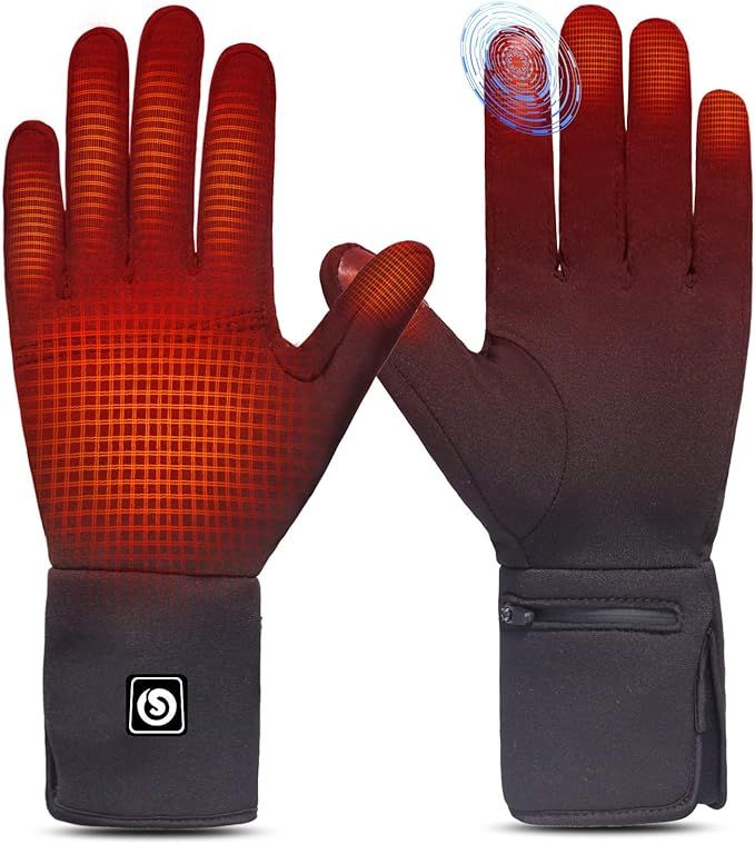 Heated Glove Liners for Men Women, Rechargeable Battery Electric Heated Gloves, Winter Warm Glove... | Amazon (US)