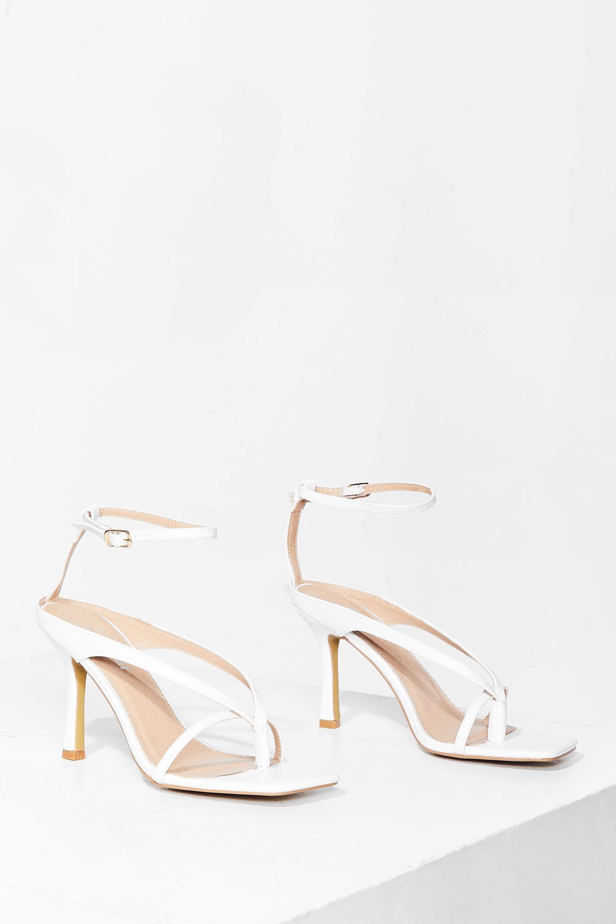 Strappy Stiletto Faux Leather Heels | NastyGal (UK, IE)