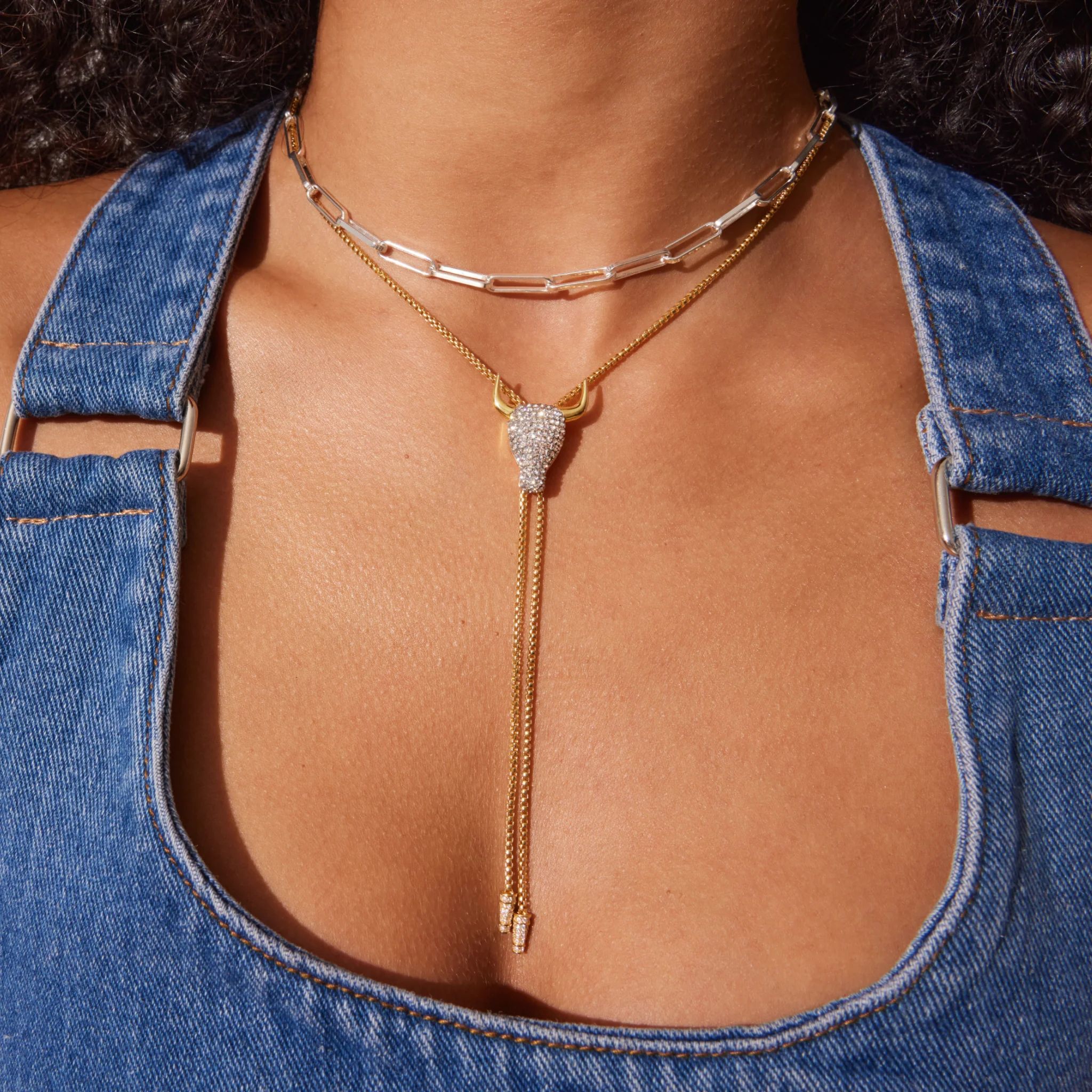 Longhorn Sparkle Bolo Tie Necklace | Hillberg & Berk | Hillberg & Berk