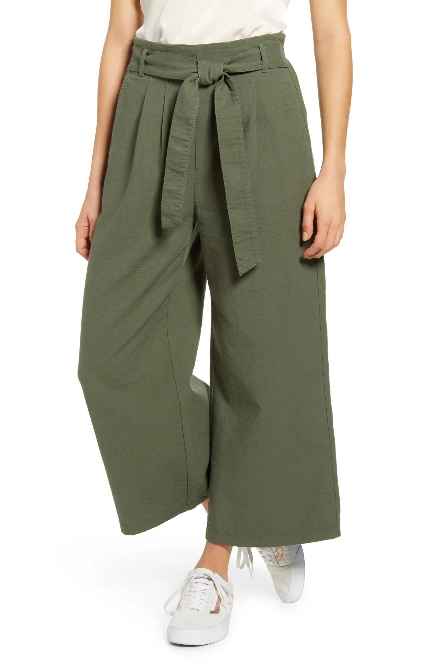 Paperbag Waist Double Cloth Pants | Nordstrom