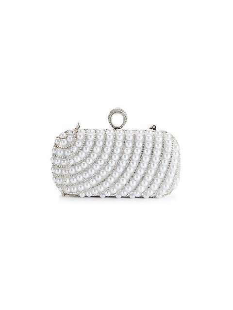 Clea Faux Pearl Embellished Clutch | Saks Fifth Avenue OFF 5TH