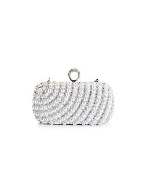 Clea Faux Pearl Embellished Clutch | Saks Fifth Avenue OFF 5TH (Pmt risk)