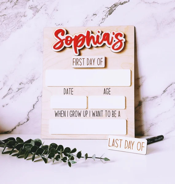 First Day of School Sign Personalized Magnetic Interchangeable - Etsy | Etsy (US)