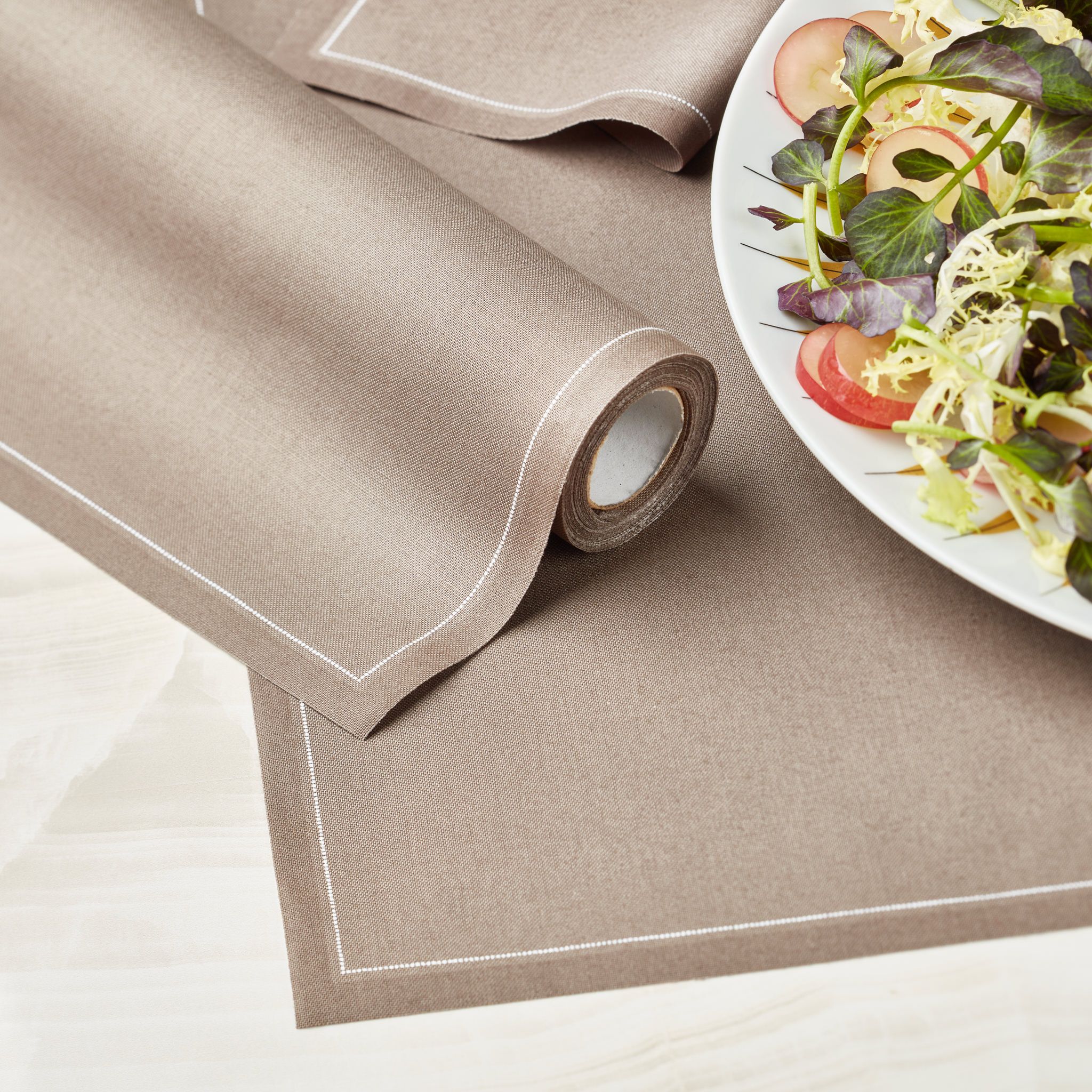 Taupe Cotton Placemats 12 Units | MY DRAP