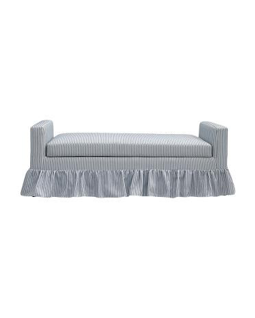 60x22 Cleo Ruffle Skirt Storage Bench | TJ Maxx