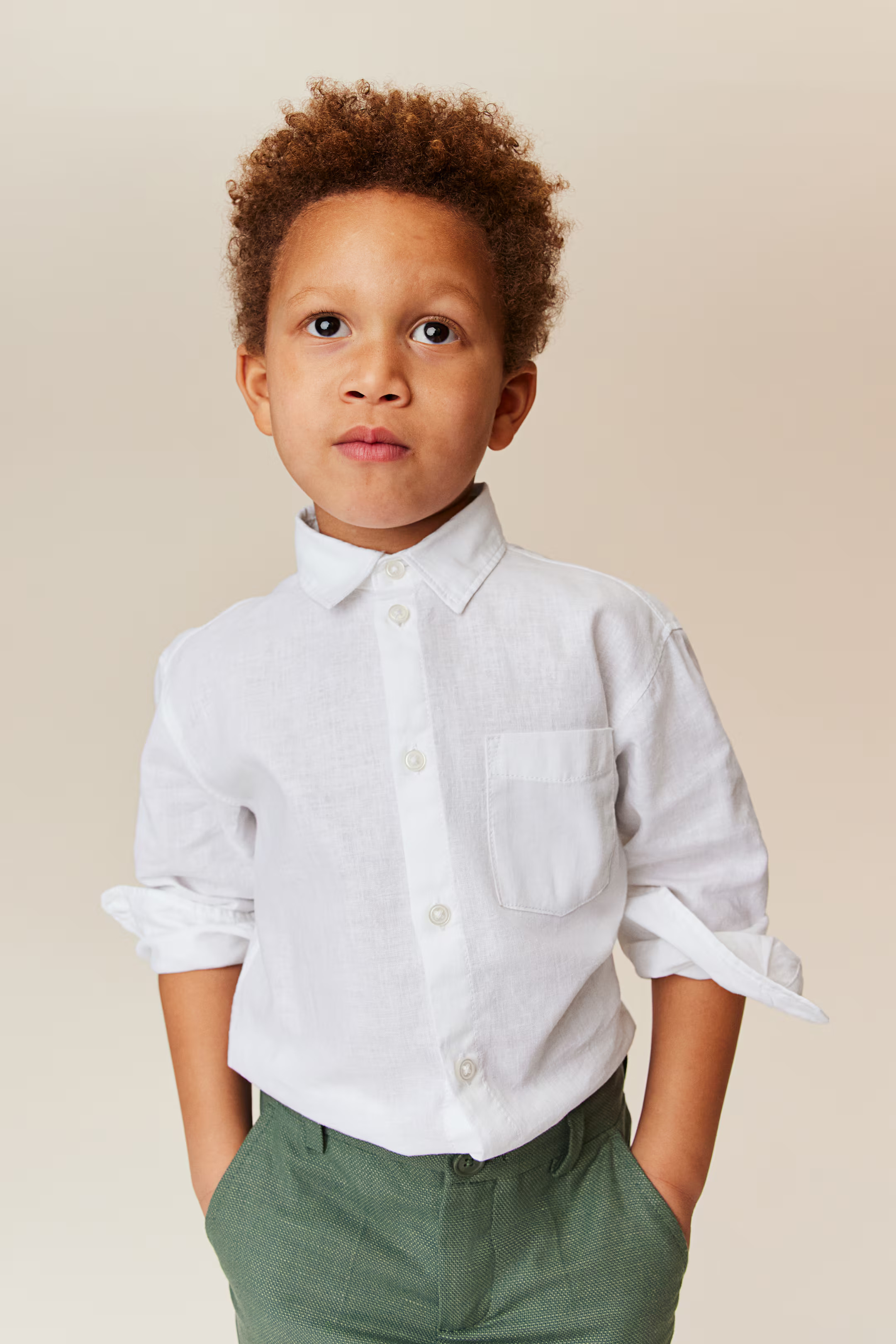 Linen-blend shirt | H&M (UK, MY, IN, SG, PH, TW, HK)