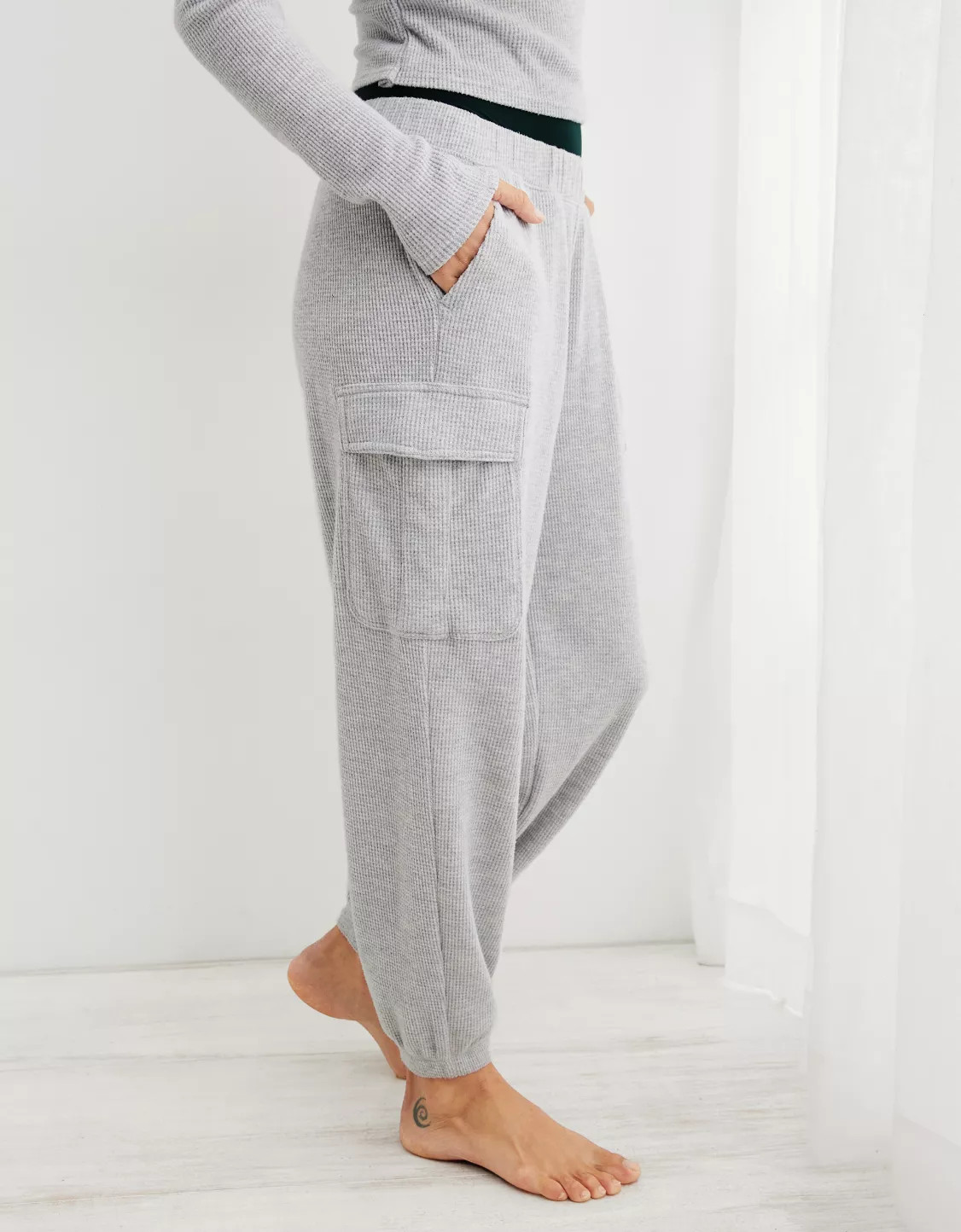 Aerie Traveler Waffle Cargo Jogger | Aerie