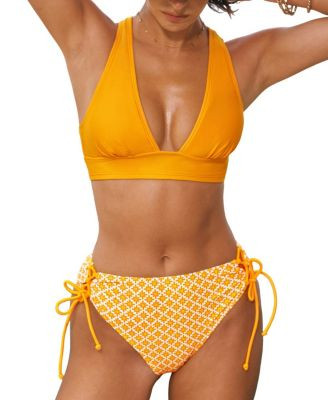 Cupshe Women's Wide Strap Crisscross Tie Side Bikini Set - Macy's | Macy's