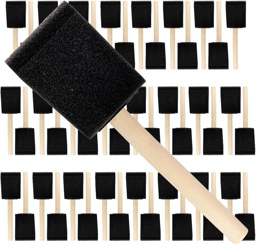 Pro Grade - Foam Brushes - 2 Inch - 48 Piece Poly Foam Brush Set | Amazon (US)