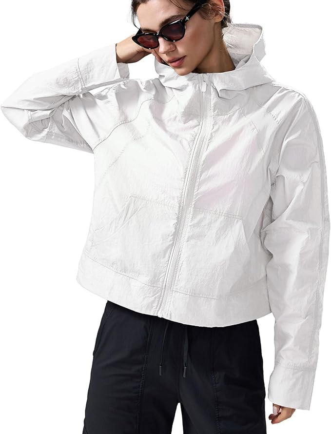 altiland Cool Feeling Water Repellent Raincoats for Women - Lightweight Hooded Outdoor Cycling Ja... | Amazon (US)