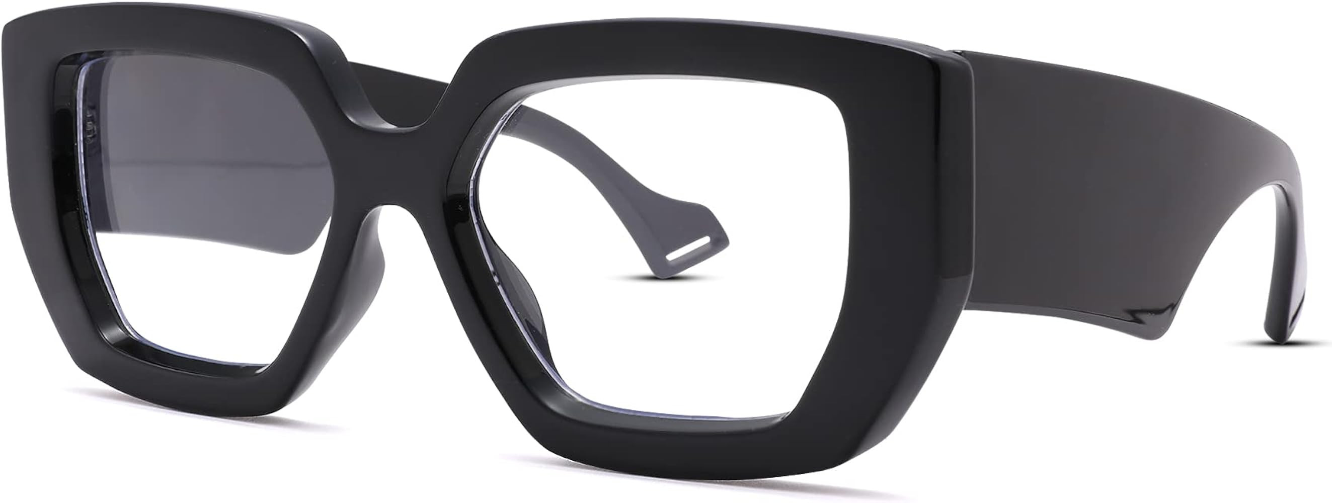 Thick Frame Blue Light Glasses for Women Men Fashion Square Computer Gaming Eyeglasses with Clear... | Amazon (US)