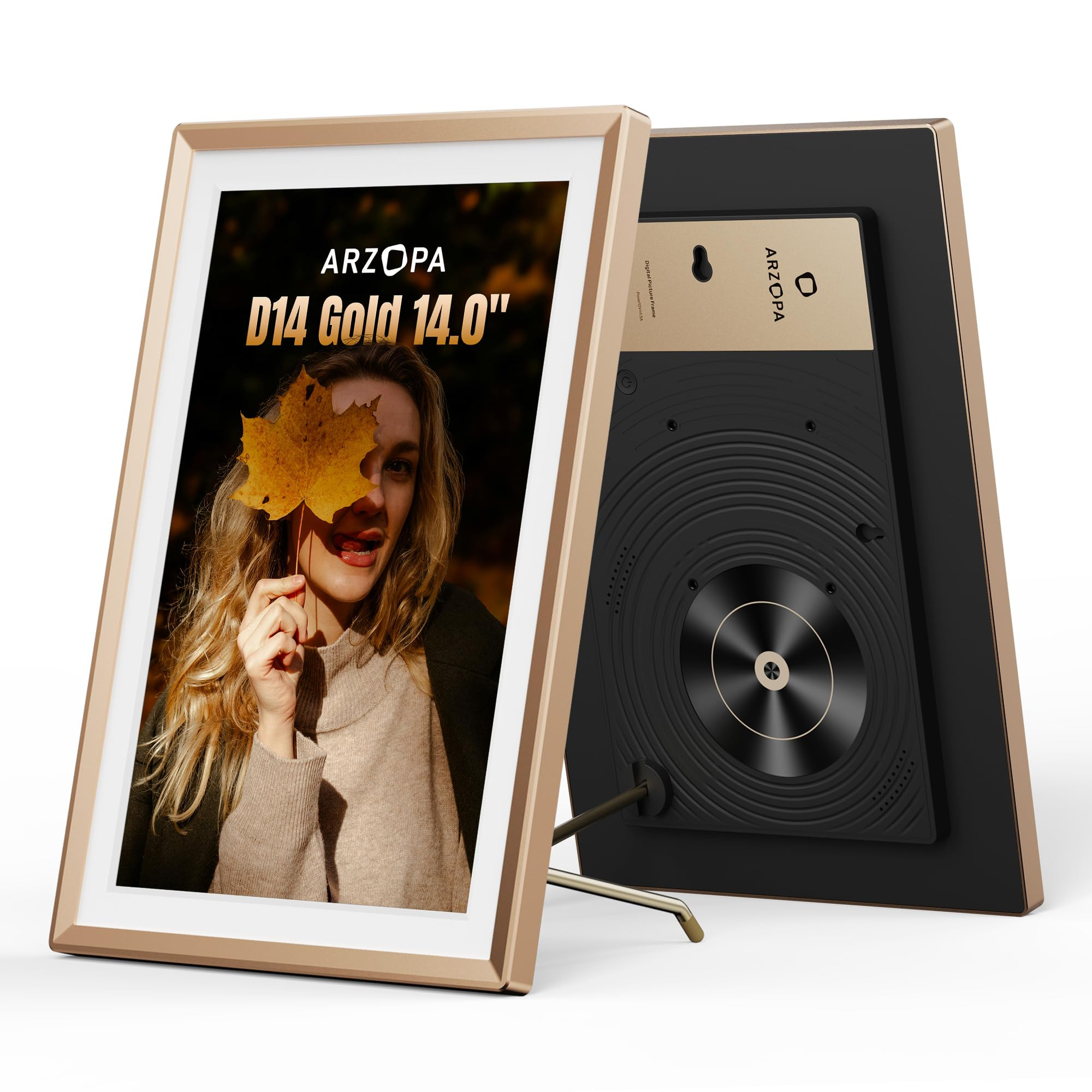 ARZOPA Metal Digital Picture Frame 14" Free Cloud Storage No Subscription FHD IPS Anti-Glare Touc... | Amazon (US)