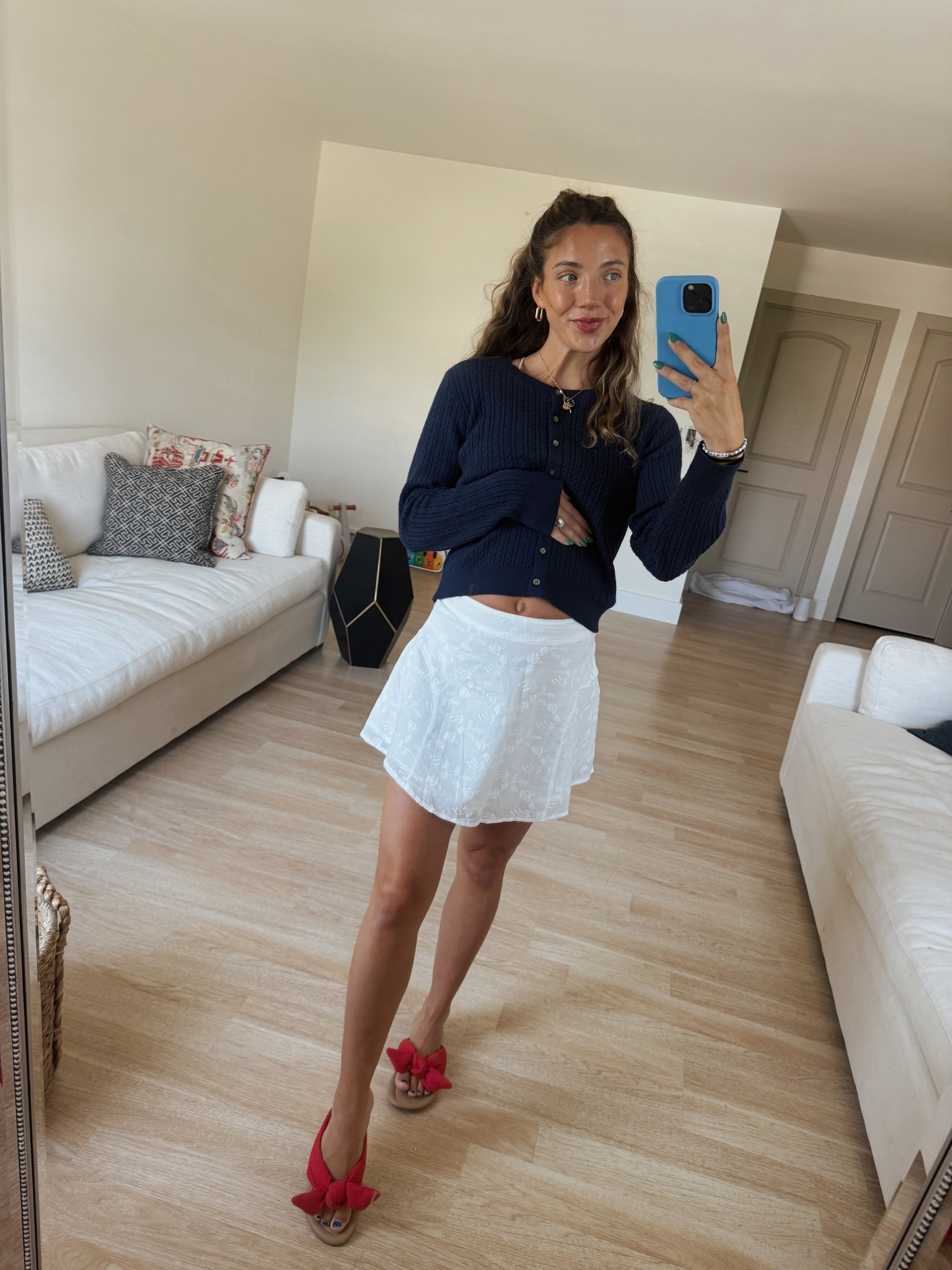 Skirt size 4 
Top size M 

You can find the shoes on Poshmark!! They are “a new day” (target but they don’t sell anymore) 

#LTKBump #LTKSeasonal #LTKStyleTip