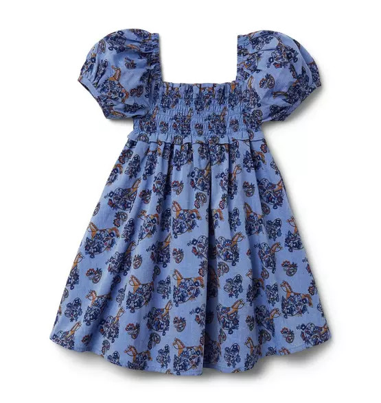 Horse Print Puff Sleeve Dress | Janie and Jack