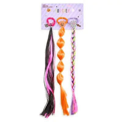 Capelli New York Kids' 3-Piece Halloween Faux Hair Ponies Set in Orange Combo at Nordstrom | Nordstrom