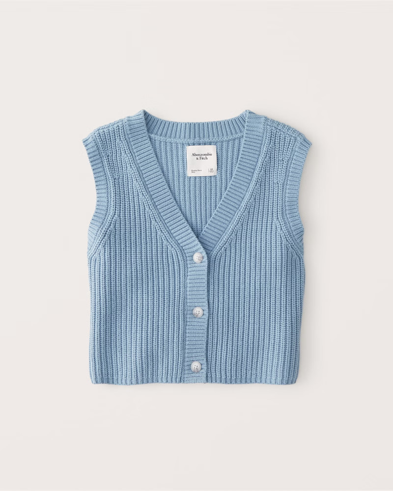 Women's Button-Through Sweater Vest | Women's Tops | Abercrombie.com | Abercrombie & Fitch (US)