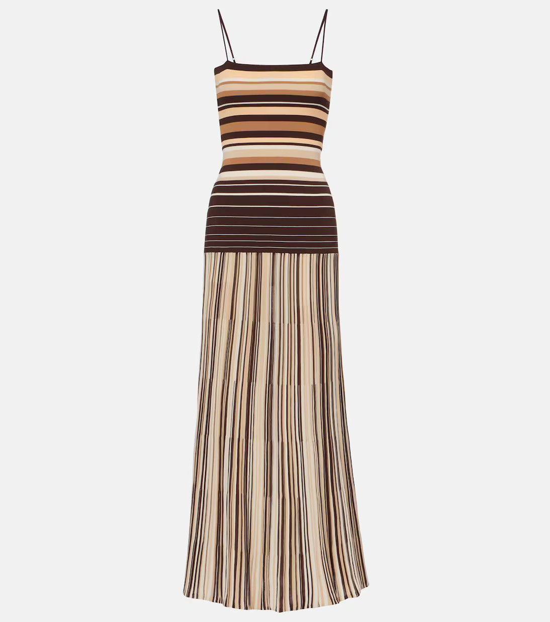 Esenia striped cotton-blend midi dress | Mytheresa (US/CA)
