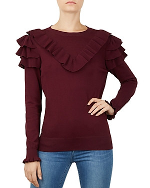 Ted Baker Yowsie Ruffle-Trimmed Sweater | Bloomingdale's (US)