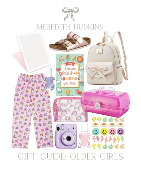 Christmas gift guy, Amazon gifts, Birkenstocks, little girls pajama pants, rainbow, backpack, iron on patches, Polaroid camera, cosmetic bag, makeup bag, SC fingernail polish, gratitude journal, stocking stuffers, preteen, gifts for girls, gifts for a little girls, caboodle, Amazon toys, gift ideas for girls, Amazon finds

#LTKGiftGuide #LTKkids #LTKunder50