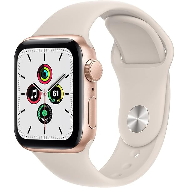 Apple Watch Series 5 (GPS + Cellular, 40MM) - Gold Aluminum Case with Pink Sport Band (Renewed) | Amazon (US)